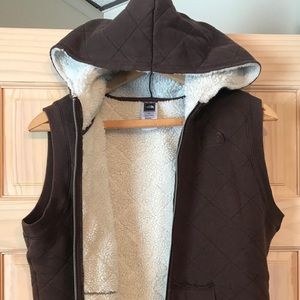 The North Face quilted fleece vest